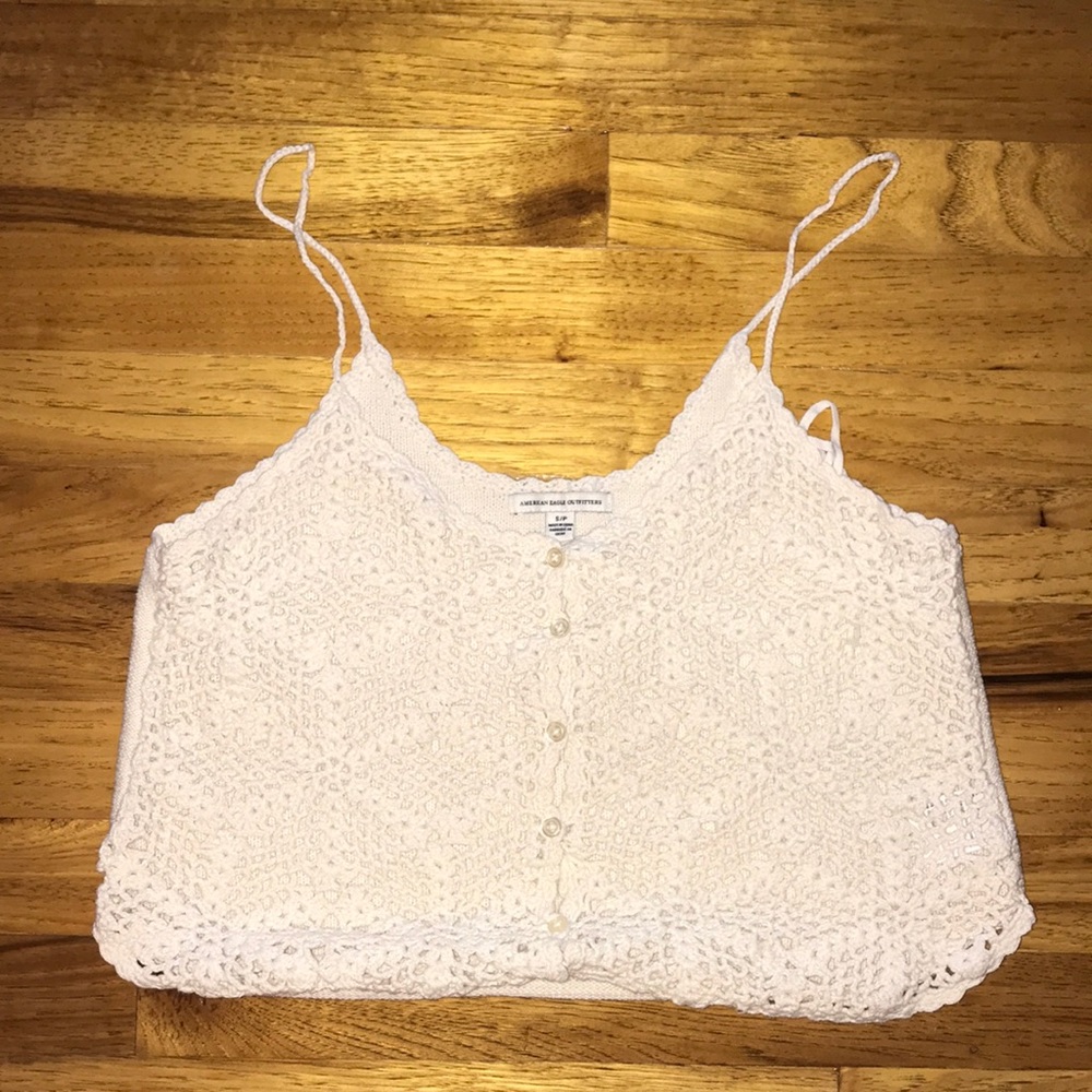 American Eagle crochet crop top
